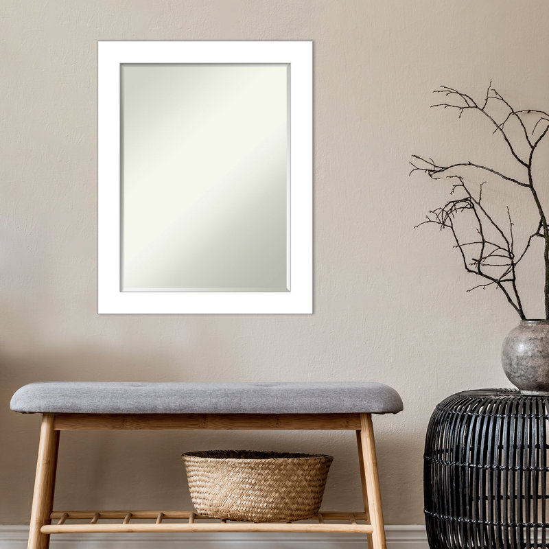 Wood Flat Wall Mirror
