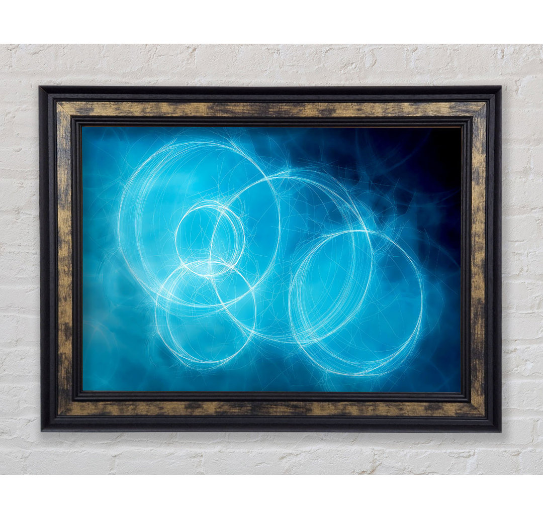 Gerahmtes Wandbild Blue Circular Elusion