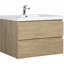 Meuble-lavabo flottant avec lavabo, meuble-lavabo mural moderne avec lavabo en résine et tiroirs à fermeture en douceur-115688326-115688329