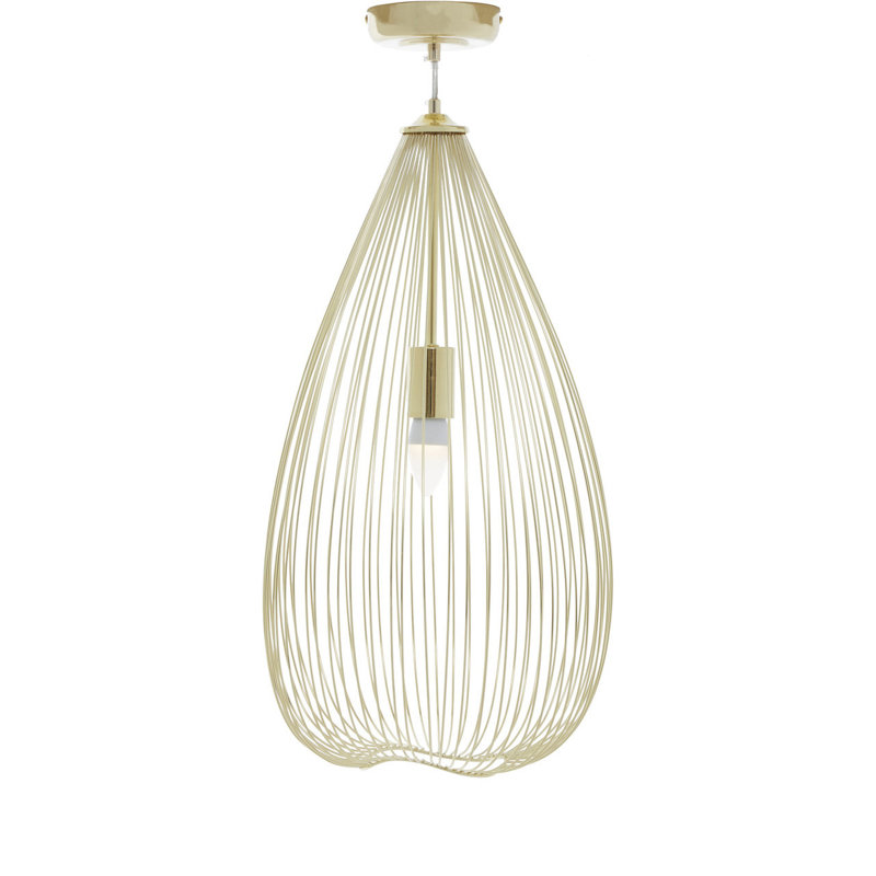 Hertel 1 - Light Gold Teardrop Pendant