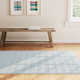 Lavande Plaid Wool Area Rug in Gray