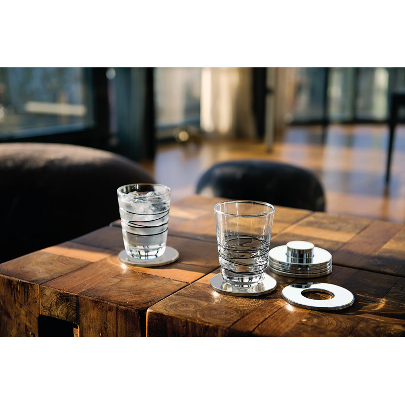 Rubber Round 7 Piece Coaster Set