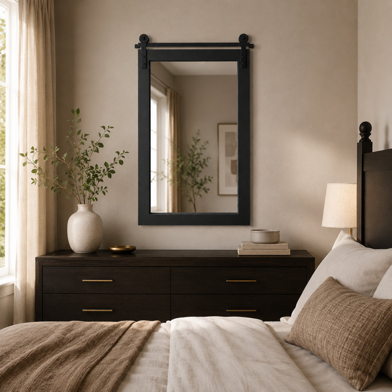 Miroir mural brunilda, Noir, 22 po x 30 po