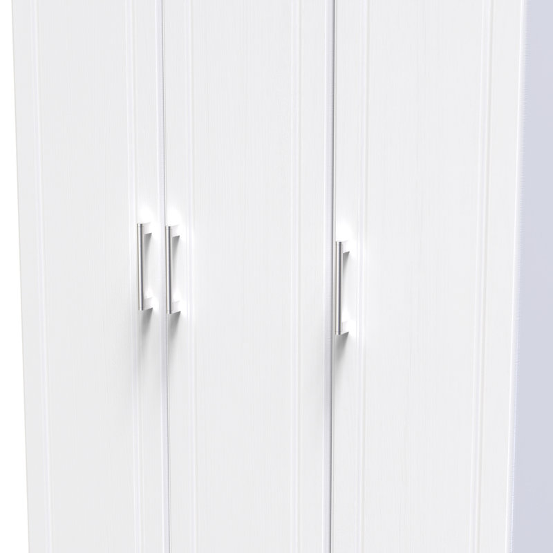 Aalysia Manufactured Wood Wardrobe, White Ash/Modern Oak
