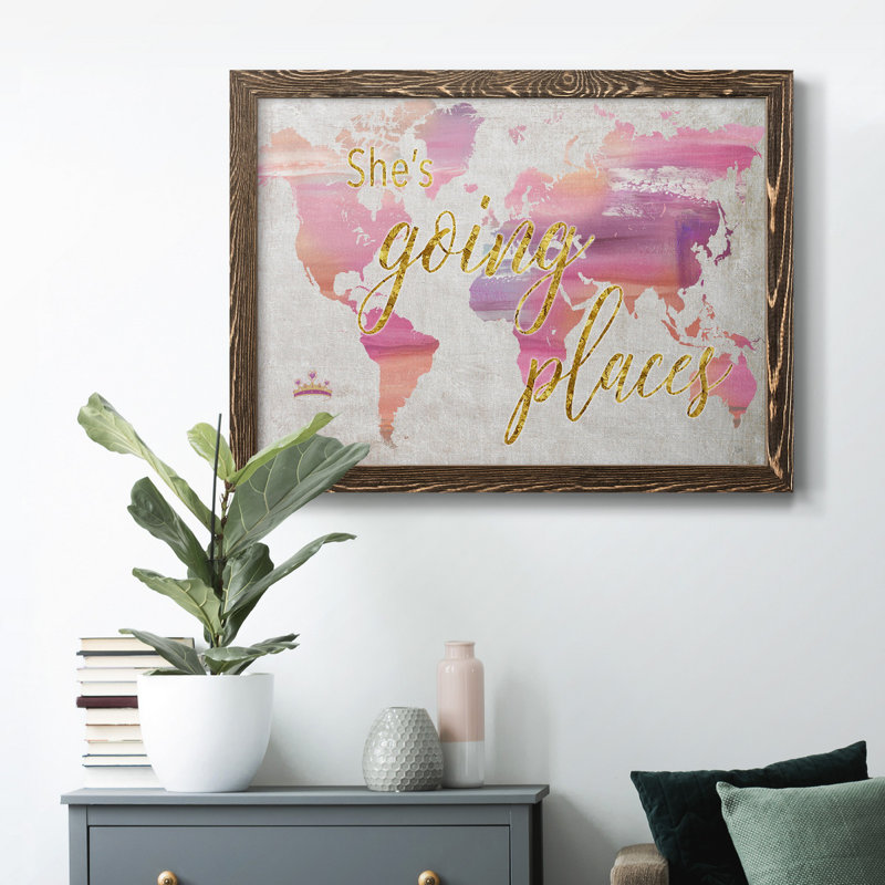 She's Going Places - Reproduction de photo sur toile, H 17 po x l 20 po x P 1 po, Noyer