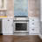 Cosmo 30 po Collection Stellar 5,0 pi³ Cuisinière électrique avec plaque de cuisson en verre à 4 brûleurs et four à convection en acier inoxydable