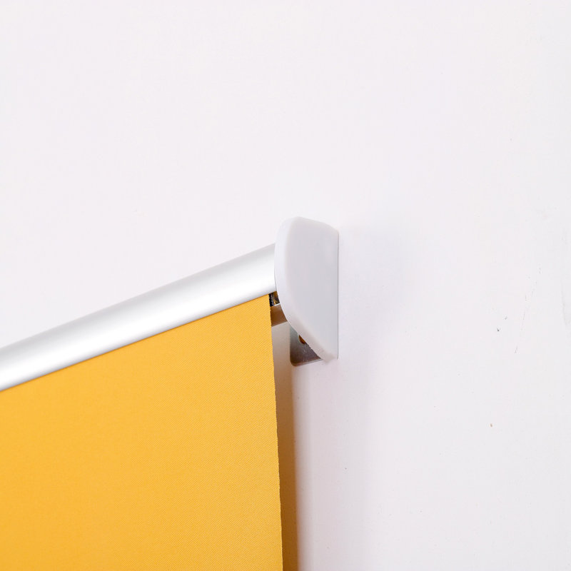 Indoor blackout Trimmable roller blind, 165cm L x 120cm W, Ochre
