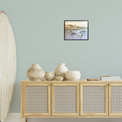 La puissante forteresse et les bateaux, estampe numérique, design par Linda Sperruche