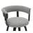 26'' Upholstered Swivel Counter Stool With Back And Bentwood Legs For Kitchen Island-1461584182