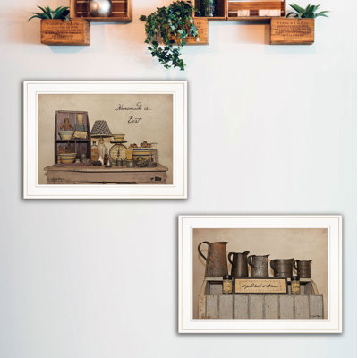 Homemade is Best 2-Piece Vignette Framed Wall Art for Living Room, Home Wall Decor by Susie Boyer