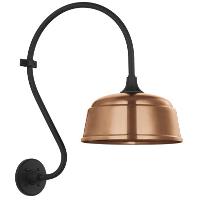 Thomas O'Brien, "Academy 15" Larrabee Barn Light in Matte Black with 12.5" Rockhouse Shade