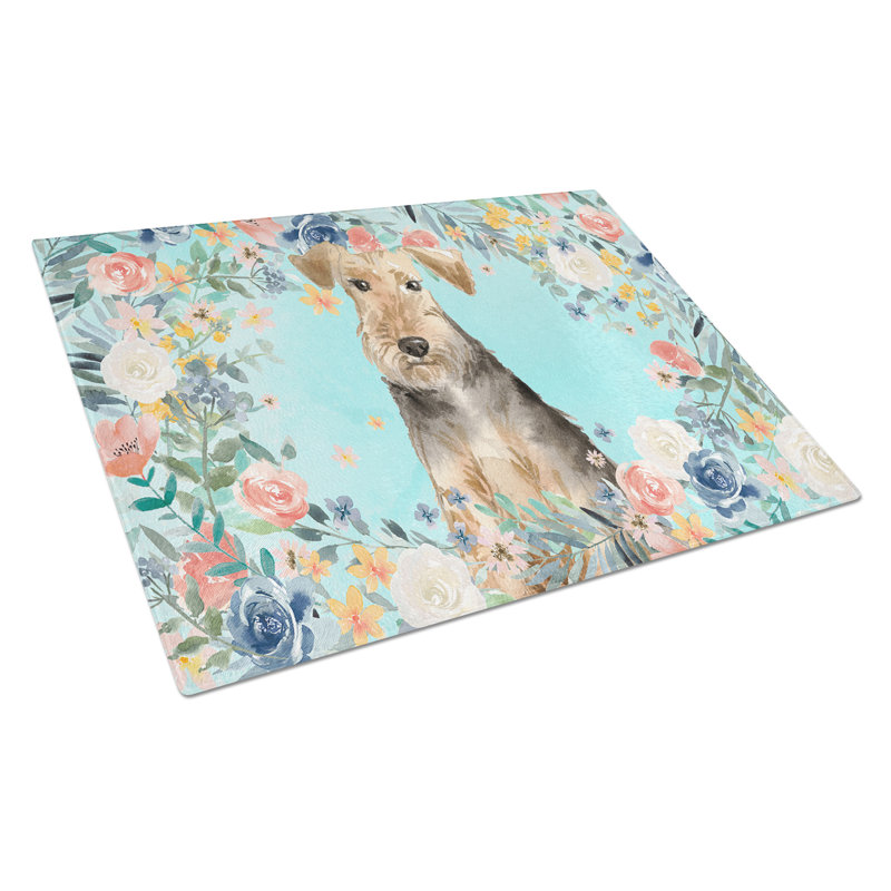 Planche à découper en verre Terre-Neuve large-bo2, Terrier brun
