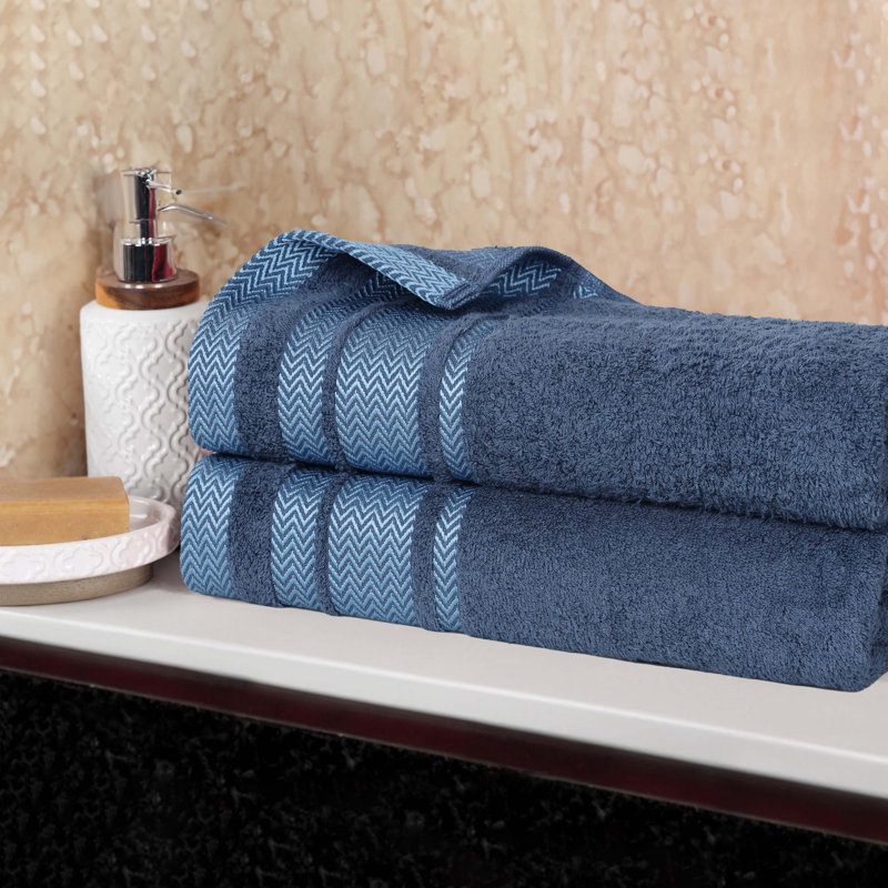 Drap de bain en coton Graden, Bleu marine