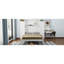 Lit double blanc avec deux garde-robes, plateforme stable et tablette pour armoire de chambre à coucher, étagère de rangement, chambre d'amis polyvalente,