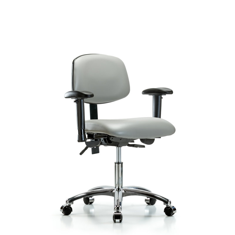 Chaise de tâches ergonomique Julian, Roulettes, Colombe, Inclus