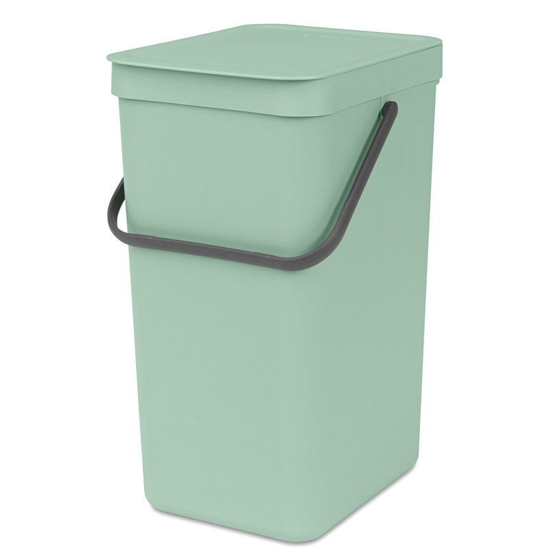 Brabantia Sort & Go 16 Litre Rubbish Bin, Jade Green