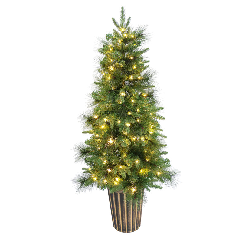 Sapin de Noël artificiel vert 3,9 'avec 150 lumières claires/blanches