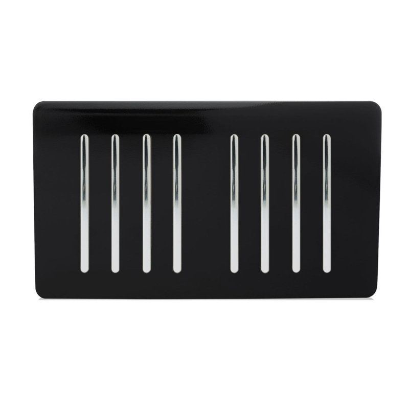 Trendi Switch 8 Gang 1 or 2 Way Light Switch, Gloss Black