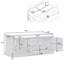 Banc de rangement pour chaussures avec rangement caché - 2 armoires, coussin amovible, poignées rétro en aluminium-1906091612