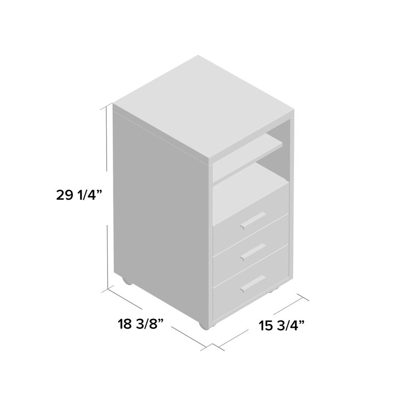 Classeur vertical mobile 3 tiroirs Cowell