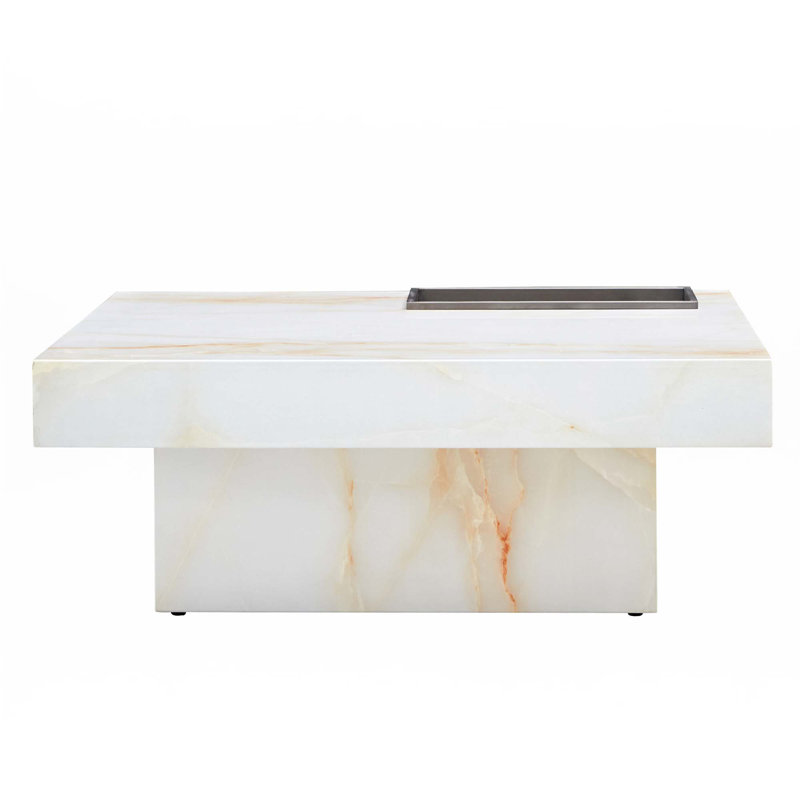 Table basse avec motifs imitation marbre