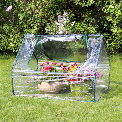 Outdoor Portable Mini Greenhouse with Clear Cover - 4' x 3'