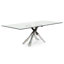 Harber Glass Top Metal Base Dining Table