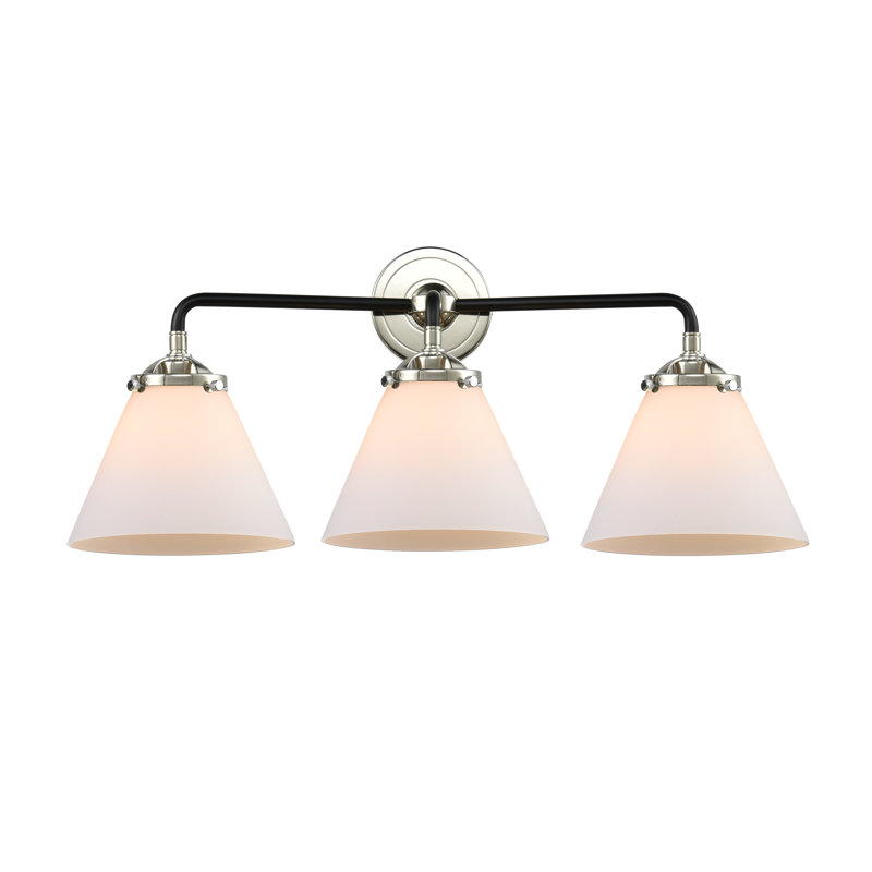 Taryn 2 - Light Dimmable Vanity Light, Matte White Cased, Incandescent , Black Polished Nickel