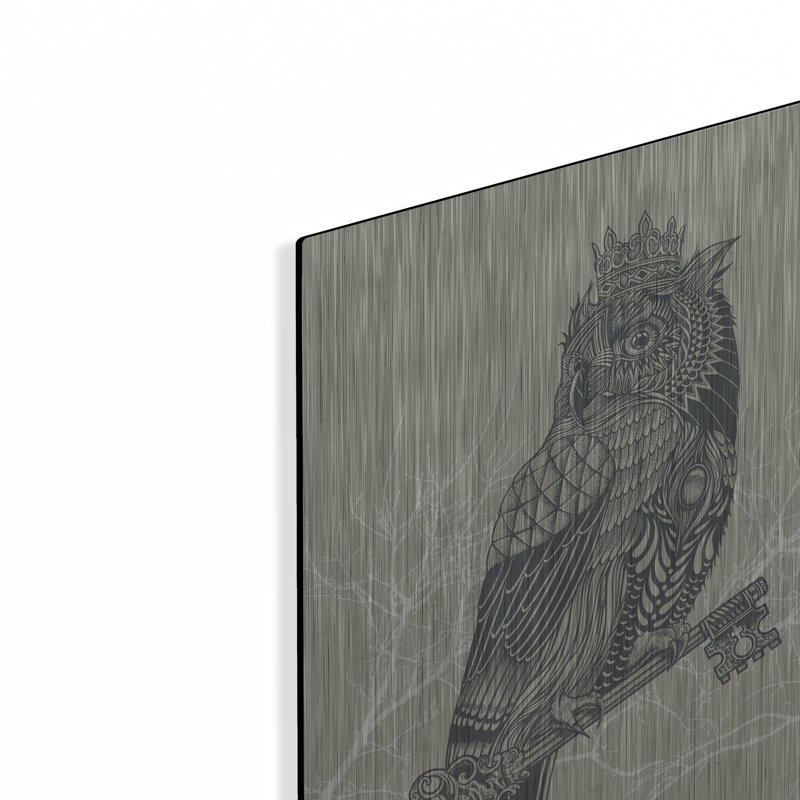 Owl_King ', art mural en métal, H 16 po x l 12 po