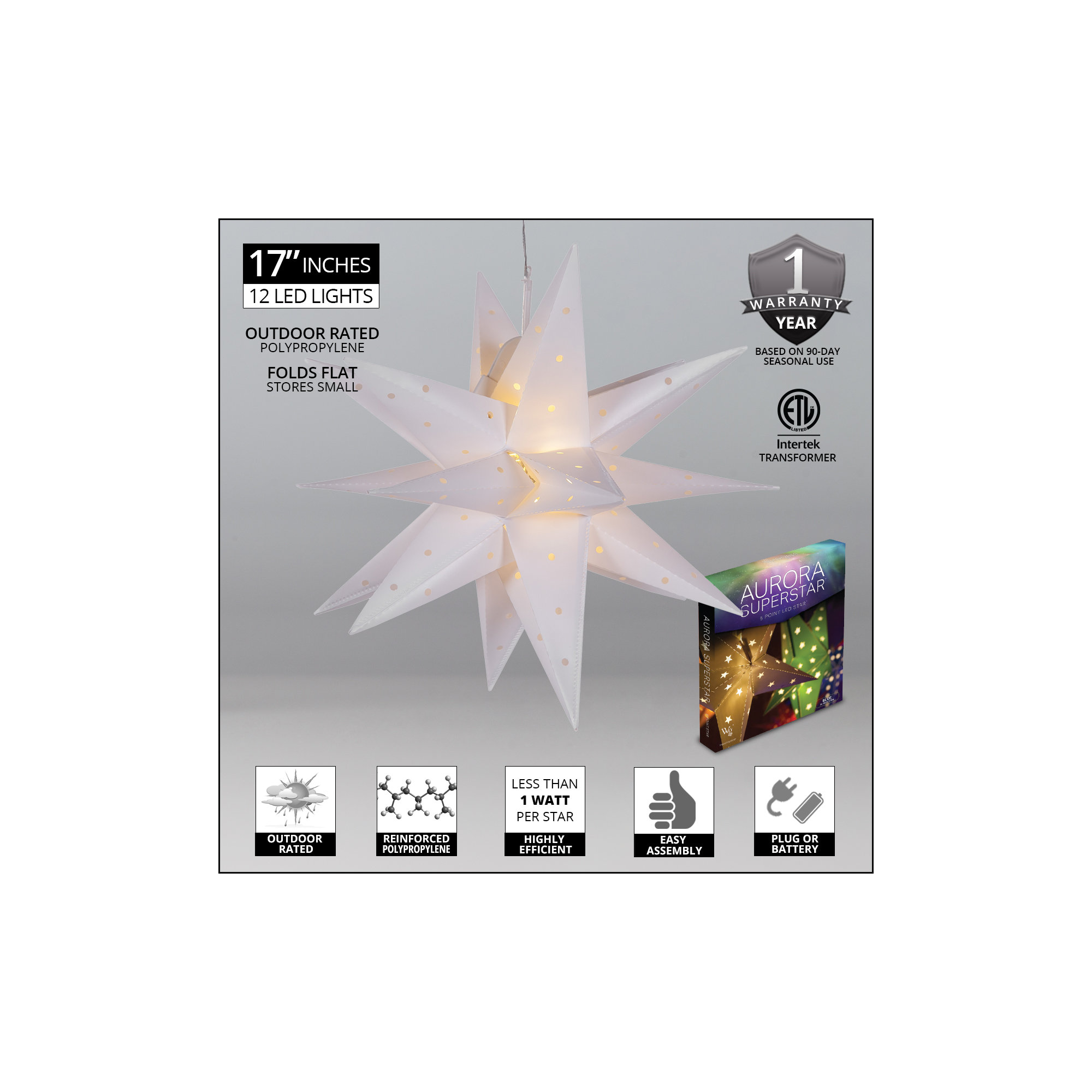 LED Lantern, Cream, 17" H x 17" W x 17" D