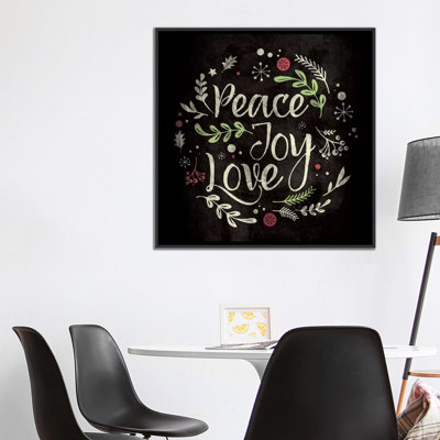 " Peace Joy Love " Textual Art
