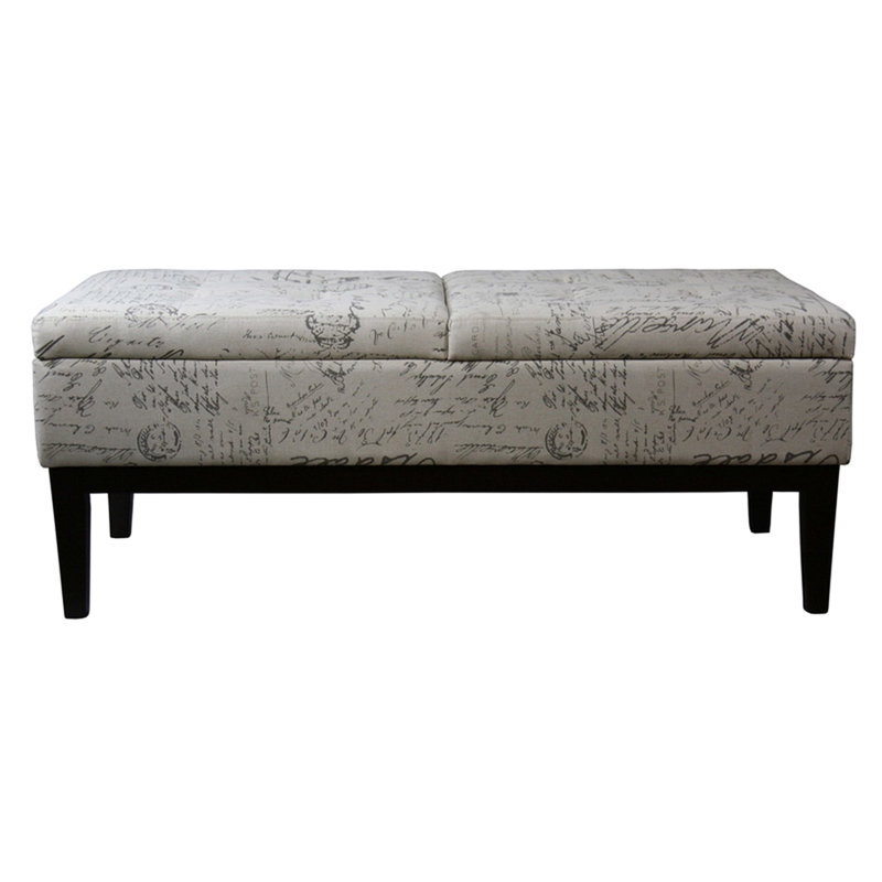 19.5" Tall Storage Bench With Dual Lift And Padding, 20.5" W X H Upholstery Texture, High