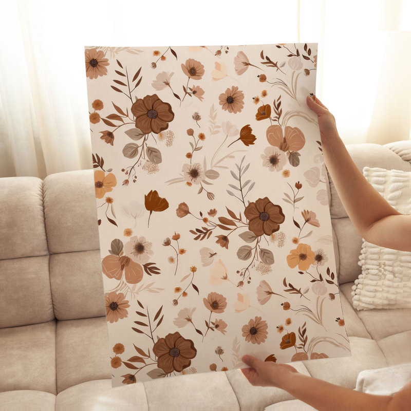 «Botanical Fall Flowers XIII Cottage», reproduction d'art non encadrée, H 14 po x l 11 po