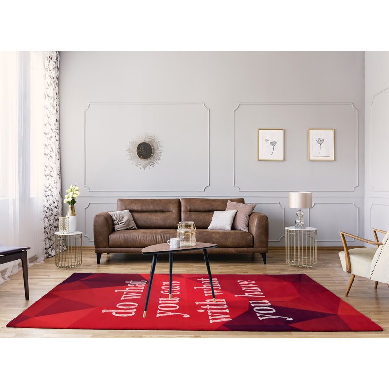 Faux gemme faire ce que vous pouvez citer tapis de poly-chenille, Rectangle 9 pi x 12 pi