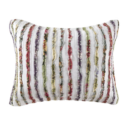 Taie décorative multicolore à volants Bella Greenland Home Fensions, 20 x 26