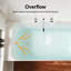 Baignoire de trempage en alcôve 59 "à surface solide avec tablier intégré 59", baignoire d'angle blanche encastrée