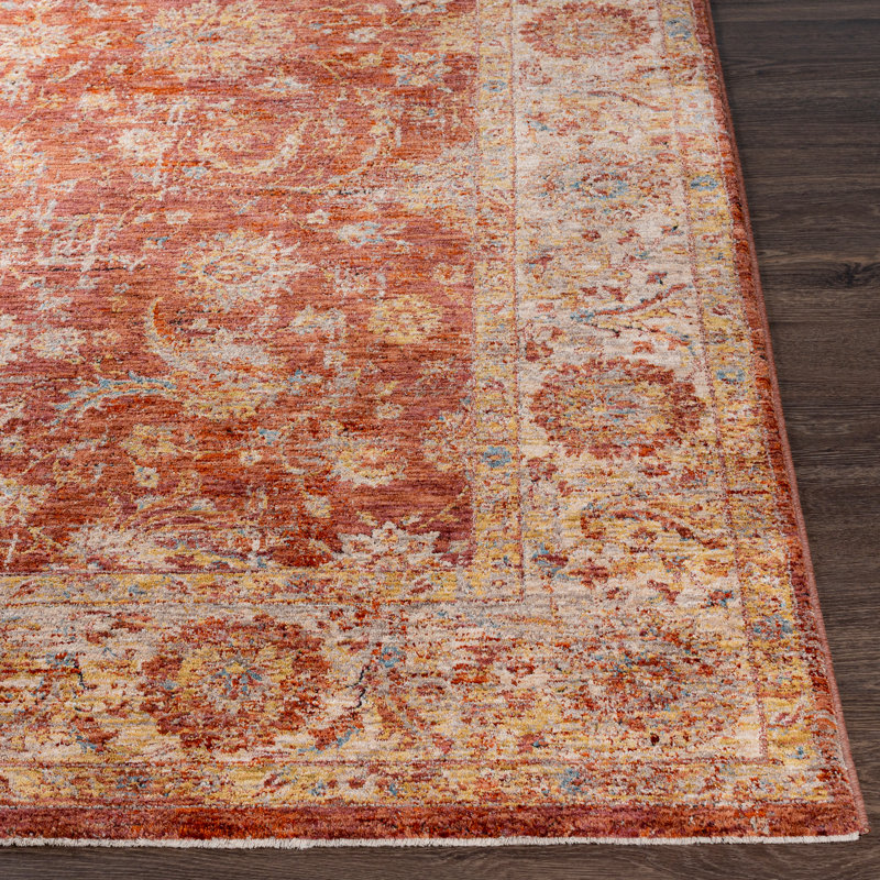 Tapis brun / bleu Allie, Rectangle 6 pi 7 po x 9 pi 6 po, Brun / Beige