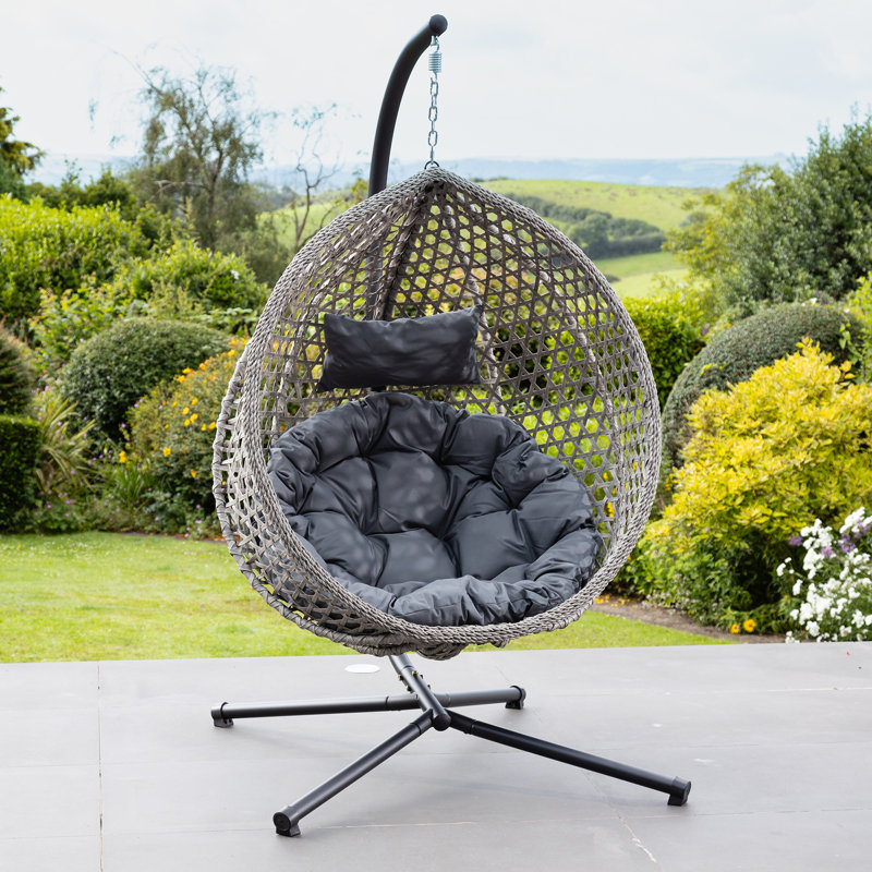 Canastota Porch Swing with Canopy, Dark Grey