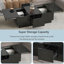 Table basse multifonctionnelle avec 2 grands compartiments de rangement cachés