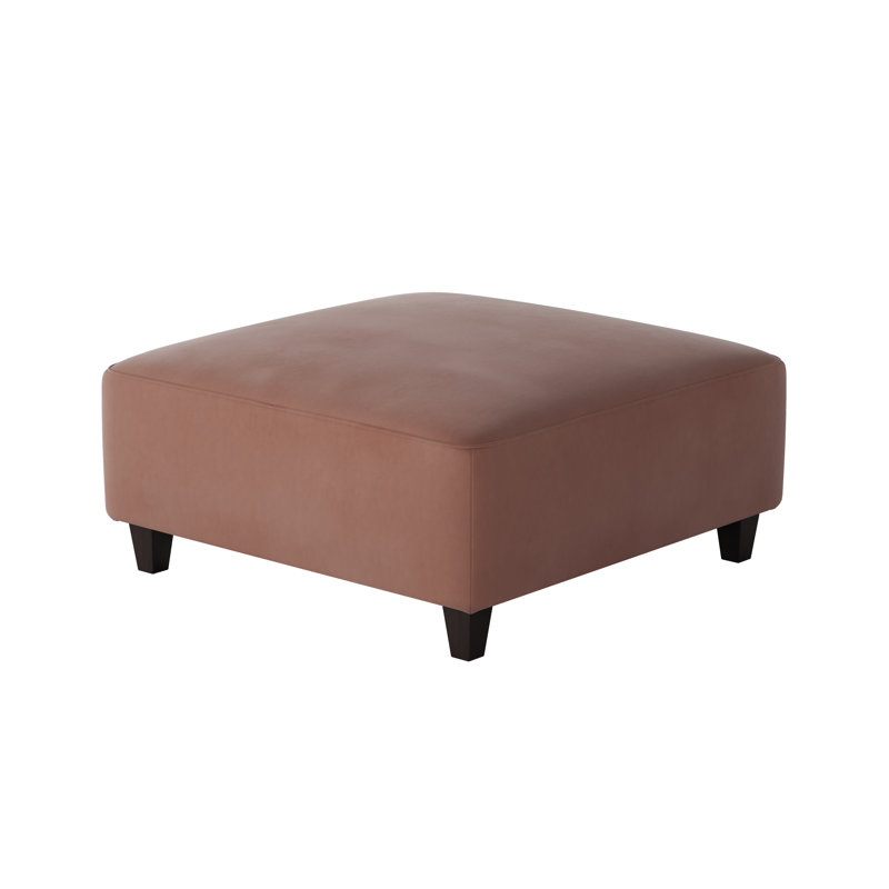 Aurora Upholstered Ottoman, Bella Rosewood Polyester