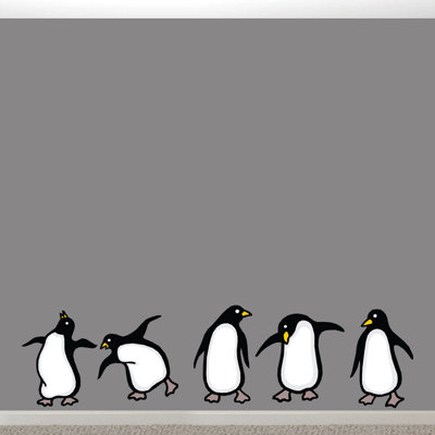 Décalcomanie murale imprimée penguins