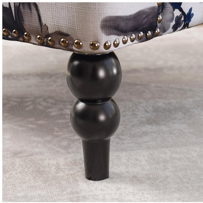 Fauteuil d'appoint moderne capitonné Harrison pour salon avec revêtement confortable et structure robuste