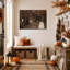 Halloween Wall Art, Cute Ghosts on Autumn Forest Path Halloween Pictures 25x20cm