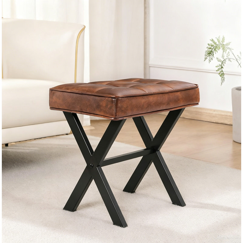 Petit tabouret de coiffeuse, Brun-roux