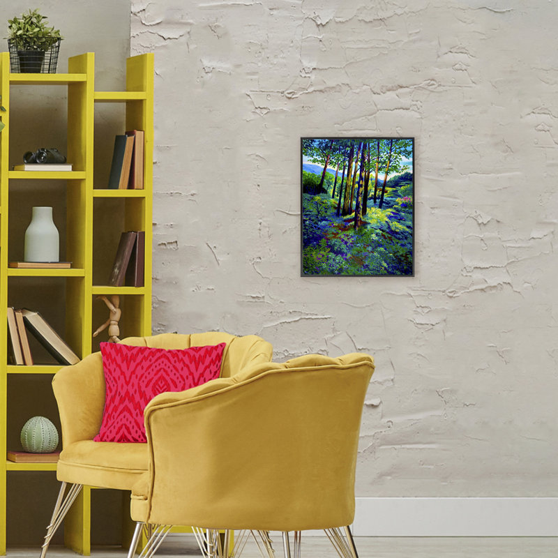 Giclée encadrée Blue Ridge Mountain Breezes, design par Lee Ann Zirbes, H 20 po x l 16 po, Giclée encadrée noir minuit