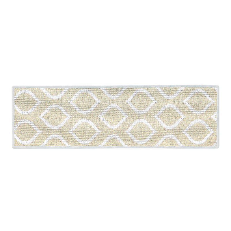 Tapis de marche intérieur antidérapant 9 po x 28 po Drop Desig, Jaune crème banane