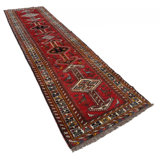 Fine Hand knotted Persian shiraz runner 3'6"x14'4''