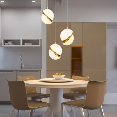 Rivaan 3 - Mini-luminaire suspendu en verre avec globe sphérique réglable