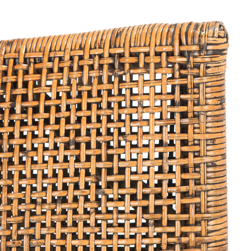 Stylish Bungalo Rattan Armchair with Cushion – Natural Textures, Modern Global Charm for Living Room, Natural Wash / White