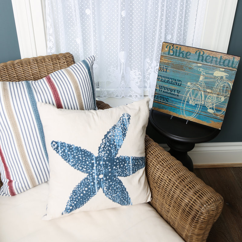 «Beach Living» par Kate Ward Thacker, impression d'art textuel sur bois sans cadre